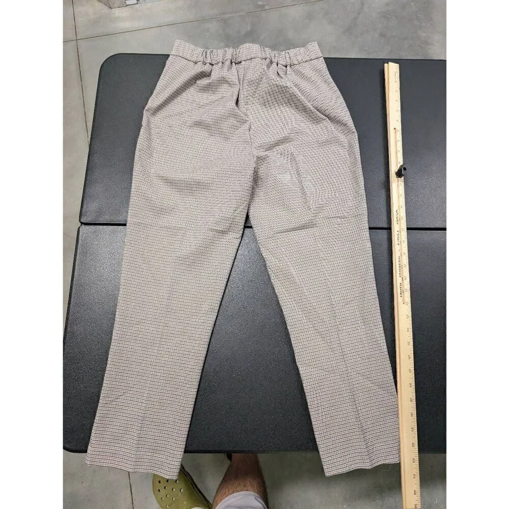 Rachael Zoe Plaid Cream and Black Pants Women's